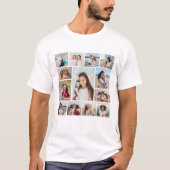 Maak Je Eigen 13 Foto Collage T-shirt (Voorkant)