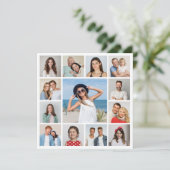 Maak je eigen 13 foto-collage-uitnodiging kaart (Staand voorkant)