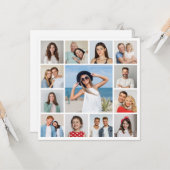 Maak je eigen 13 foto-collage-uitnodiging kaart (Voorkant / Achterkant in situ)