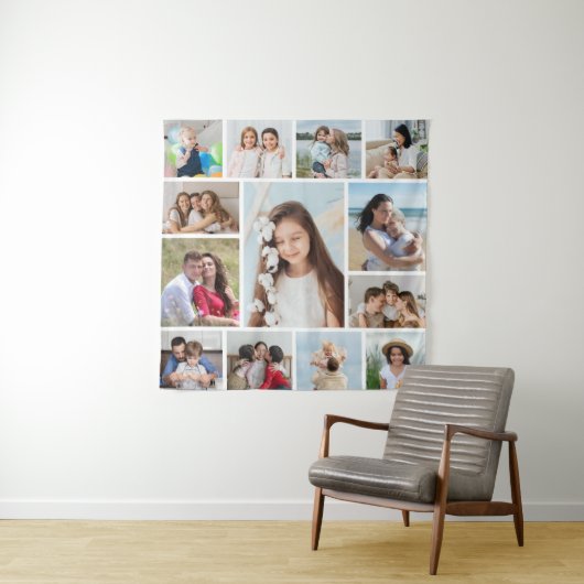 Maak Je Eigen 13 Foto Collage Wandkleed (In situ)