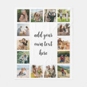 Maak Je Eigen 14 Foto Collage Fleece Deken (Voorkant)