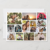 Maak Je Eigen 14 Foto Collage Foto Blok Feestdagenkaart (Voorkant)