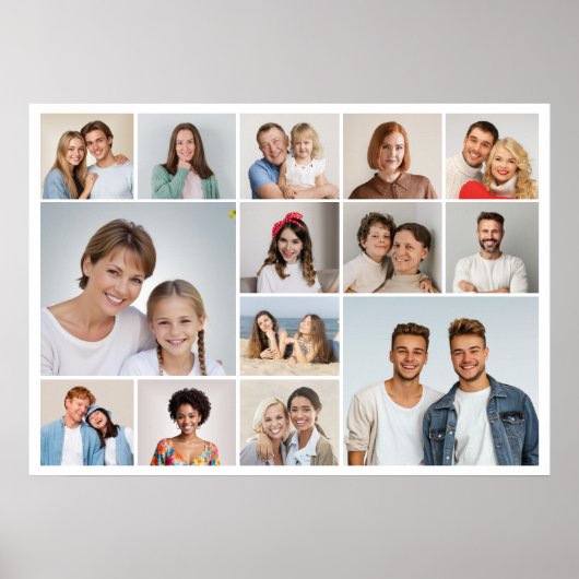 Maak Je Eigen 14 Foto Collage Poster (Voorkant)