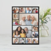 Maak Je Eigen 14 Foto Collage Wenskaart Kaart (Staand voorkant)