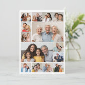 Maak Je Eigen 14 Foto Collage Wenskaart Kaart (Staand voorkant)