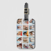 Maak Je Eigen 15 Foto Collage Bagagelabel (Voorkant (verticaal))