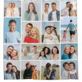 Maak Je Eigen 15 Foto Collage Douchegordijn (Voorkant)