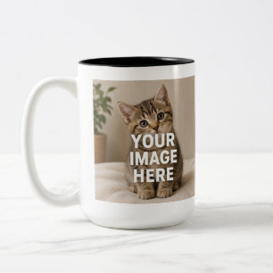 Maak je eigen 15oz tweekleurige koffiemok