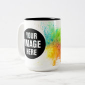 Maak je eigen 15oz tweekleurige koffiemok (Voorkant links)