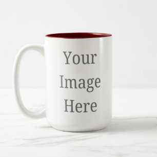 Maak je eigen 15oz tweekleurige koffiemok