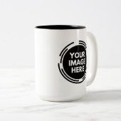 Maak je eigen 15oz tweekleurige koffiemok (Voorkant rechts)
