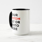 Maak je eigen 15oz tweekleurige koffiemok mok (Voorkant links)
