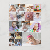 Maak je eigen 16 foto collage  briefkaart (Voorkant)