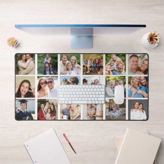 Maak je eigen 16 foto collage  bureaumat (Kantoor 1)