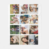 Maak je eigen 16 foto collage fleece deken (Voorkant)