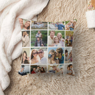 Maak je eigen 16 foto collage  kussen