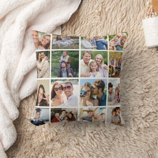 Maak je eigen 16 foto collage kussen (Deken)