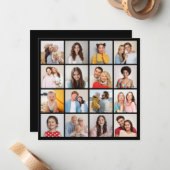 Maak Je Eigen 16 Foto Collage Notitiekaartje (Voorkant / Achterkant in situ)