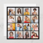 Maak Je Eigen 16 Foto Collage Notitiekaartje (Voorkant / Achterkant)
