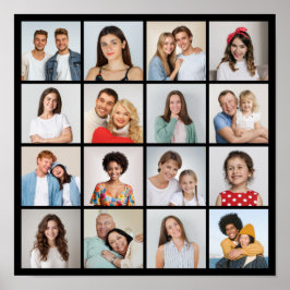 Maak Je Eigen 16 Foto Collage Poster