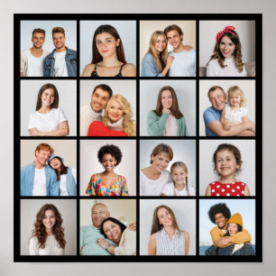 Maak Je Eigen 16 Foto Collage Poster