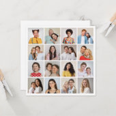 Maak je eigen 16 foto collage voor elke gelegenhei kaart (Voorkant / Achterkant in situ)