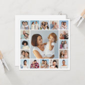 Maak je eigen 17 foto-collage-uitgave  kaart (Voorkant / Achterkant in situ)