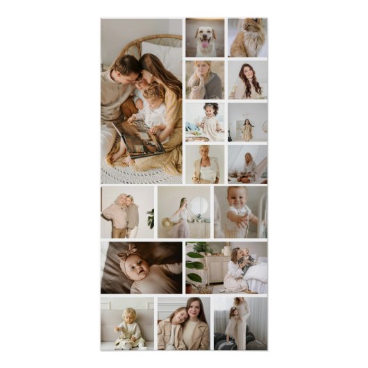 Maak je eigen 17 foto template op maat perfect poster (Voorkant)