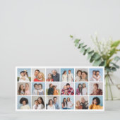 Maak Je Eigen 18 Foto Collage Wenskaart Kaart (Staand voorkant)