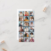 Maak Je Eigen 18 Foto Collage Wenskaart Kaart (Voorkant / Achterkant in situ)