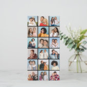 Maak Je Eigen 18 Foto Collage Wenskaart Kaart (Staand voorkant)