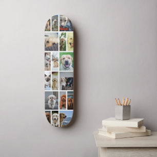 Maak je eigen 18 foto template op maat persoonlijk skateboard