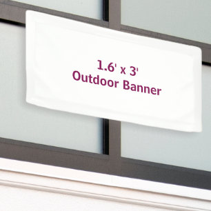 Maak je eigen 1.6' x 3' buitenreclame spandoek