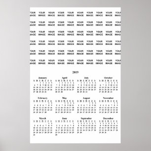 Maak je eigen 2019 kalenderposter op maat poster