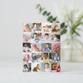 Maak je eigen 20 foto collage  briefkaart (Staand voorkant)