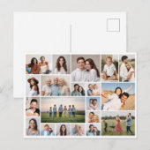 Maak Je Eigen 20 Foto Collage Briefkaart (Voorkant / Achterkant)