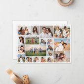 Maak Je Eigen 20 Foto Collage Notitiekaartje (Voorkant / Achterkant in situ)