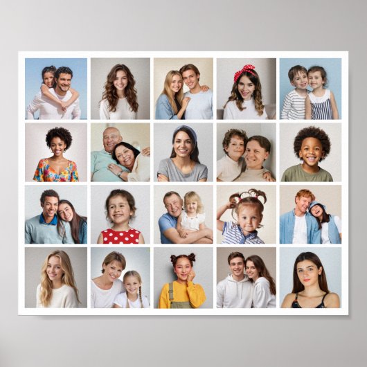 Maak Je Eigen 20 Foto Collage Poster (Voorkant)