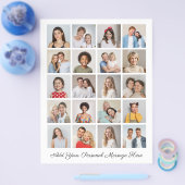 Maak je eigen 20 foto collage Voeg je groet toe Flyer (Enkel)