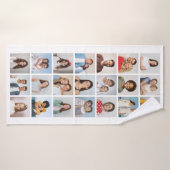 Maak Je Eigen 21 Foto Collage Badhanddoek (Badhanddoek)