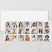 Maak je eigen 21 foto collage bewerkbare kleur  kaart (Voorkant / Achterkant)