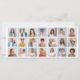 Maak je eigen 21 foto collage bewerkbare kleur  kaart