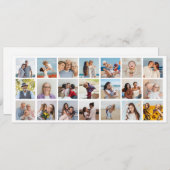 Maak je eigen 21 foto collage bewerkbare kleur kaart (Voorkant / Achterkant)