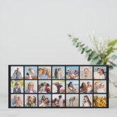 Maak je eigen 21 foto collage bewerkbare kleur kaart (Staand voorkant)