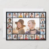 Maak je eigen 21 foto collage bewerkbare kleur kaart (Voorkant)