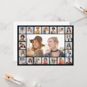 Maak je eigen 21 foto collage bewerkbare kleur kaart (Voorkant / Achterkant in situ)