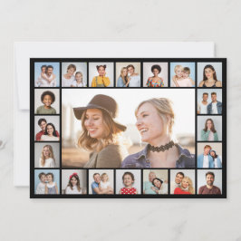 Maak je eigen 21 foto collage bewerkbare kleur kaart
