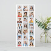 Maak je eigen 21 foto collage bewerkbare kleur kaart (Staand voorkant)