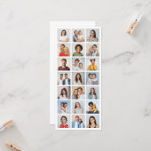 Maak je eigen 21 foto collage bewerkbare kleur kaart (Voorkant / Achterkant in situ)
