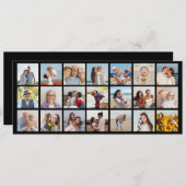 Maak je eigen 21 foto collage bewerkbare kleur kaart (Voorkant / Achterkant)